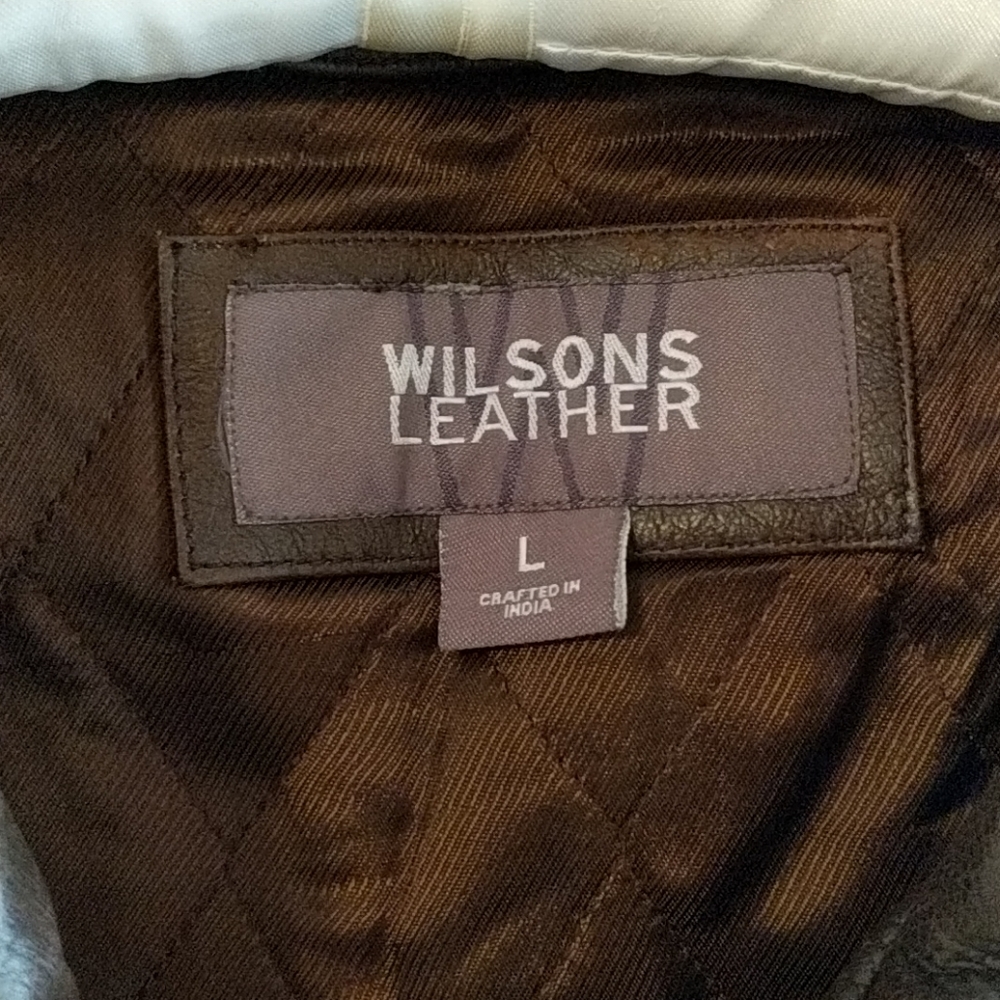 Wilson's leather chocolate brown men's jacket - Picture 2 of 7